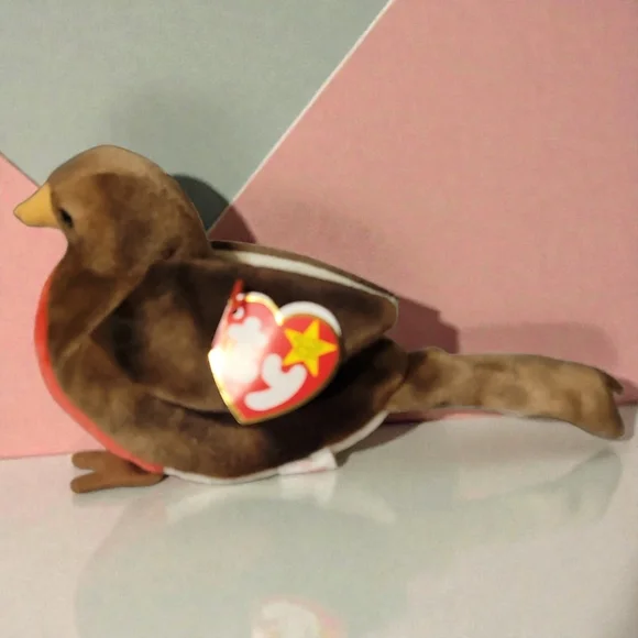 Vtg TY BEANIE BABY EARLY ROBIN BIRD RETIRED (Errors) 1997-1998 Tush Hang Tags